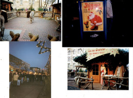 Lot De 4 Photos Originales Du Marché De Noël De Duisburg (Duisbourg) En 1998 - Europa