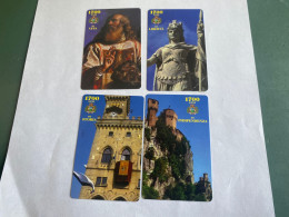 - 2 - San Marino 4 Different Phonecards - San Marino