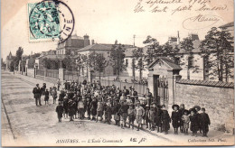 92 ASNIERES SUR SEINE - L'ecole Communale, Sortie Des Enfants  - Asnieres Sur Seine