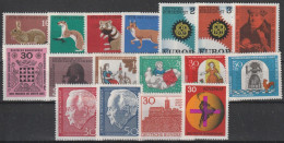 BRD: 1967, Jahrgang Komplett, Mi. Nr. 529-545.  **/MNH - Jahressammlungen