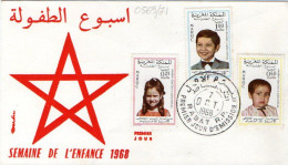 Maroc Al Maghrib 0569/71 Fdc Prince Héritier Et Princesses - Koniklijke Families