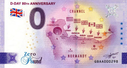 Billet Touristique - 0 Pound - UK - D-DAY 80th Anniversary (2024-3) - Essais Privés / Non-officiels