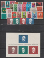 BRD: 1968, Jahrgang Komplett, Mi. Nr. 564-575 Plus Block.  **/MNH - Colecciones Anuales