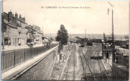 87 LIMOGES - La Gare Et L'avenue De La Gare. - Limoges