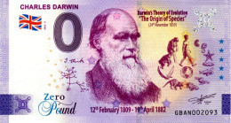 Billet Touristique - 0 Pound - UK - Charles Darwin (2022-2) - Prove Private