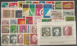 BRD: 1969, Jahrgang Komplett, Mi. Nr. 576-611 Plus Block.  **/MNH - Annual Collections