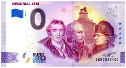 Billet Touristique - 0 Euro - Belgique - Waterloo - Memorial 1815 - (2021-1) - Privéproeven