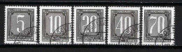 DDR Komplettsatz Dienstmarken B - Innendienst ANK-Nr. 1 - 5 Gestempelt - Siehe Bild - Used