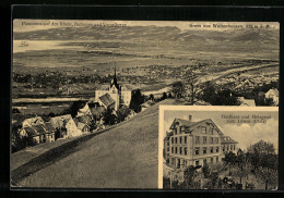 AK Walzenhausen, Gasthaus Und Metzgerei Zum Löwen, Panorama Auf Den Rhein, Bodensee Und Vorarlberge  - Walzenhausen