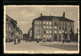 AK Bern, Speichergasse Mit Gymnasium  - Berna