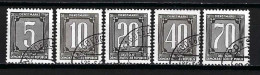 DDR Komplettsatz Dienstmarken B - Innendienst ANK-Nr. 1 - 5 Gestempelt - Siehe Bild - Used Stamps