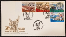 FDC Viet Nam Vietnam With Perf Stamps 2024 : 70th Ann. Of Dien Bien Phu Victory / Bike / Bicycle / Veteran (Ms1189) - Viêt-Nam