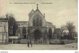 51 CHÂLONS SUR MARNE N°22 Eglise Saint Jean Animée Enfants Sur Les Marches VOIR DOS - Châlons-sur-Marne