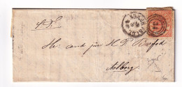 Lettre 1866 Denmark Danmark Scott Royal Emblems  KGL. POST FRM. Kongeligt Post Freimaerk - Cartas & Documentos