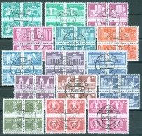 DDR Komplettsatz Aufbau Kleinformat Im Viererblock - Alle 15 Werte Gestempelt - Siehe Bild - Used Stamps