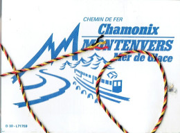 Ticket Aller - Retour Du Chemin De Fer "Chamonix, Montenvers, Mer De Glace" (1998) - Europa