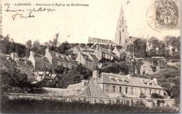 22 LANNION - Escalier Et L'eglise De Brelevenez  - Lannion