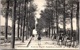 45 MONTARGIS - Route De Nogent Soldats En Exercice  - Montargis