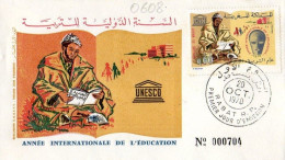 Maroc Al Maghrib 0608 Fdc Année Internationale De L'Education, Livre - UNESCO