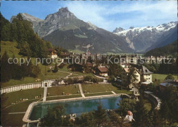 11904206 Engelberg OW Schwimmbad Mit Hahnen Und Spannoerter Engelberg - Altri & Non Classificati