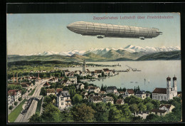 AK Friedrichshafen, Zeppelin`sches Luftschiff über Der Stadt  - Aeronaves