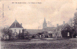 36 - Indre - SAINT AOUT -  Le Chateau Et L Eglise - Autres & Non Classés