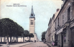 77 - Seine Et Marne - MELUN - Clocher Saint Barthelemy - Café - Tabac - Melun