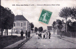 77 - Seine Et Marne - BRAY Sur SEINE - L Avenue De Mousseaux Et Route De Sens - Bray Sur Seine