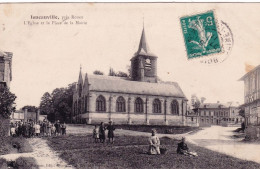 76 - Seine Maritime - ISNEAUVILLE - Pres Rouen - L Eglise Et La Place De La Mairie - Sonstige & Ohne Zuordnung