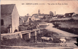 21 - Cote D Or -ARNAY Le DUC -  Vue Prise Du Pont De Bois ( Vaches Sous Le Pont ) - Arnay Le Duc