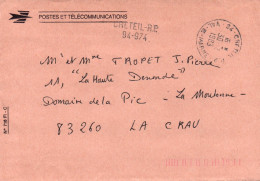 ENVELOPPE AVEC CACHET CRETEIL-RP  94-974 LE 30/12/1983 - 1961-....