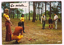 Jeux Pour Grands Enfants " CA POINTE " Pétanque  (1449)_CP669 - Humour