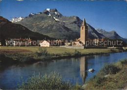 11890916 Sils Baselgia Partie Am Inn Mit Kirche Und Piz La Margna Sils/Segl Base - Other & Unclassified