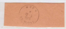 Port Payé PP MIONS Sur Fragment _F135 - Mechanical Postmarks (Advertisement)