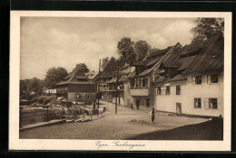 AK Eger, Strassenblick In Die Gerbergasse  - Tchéquie