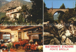 11886456 Ponte-Brolla Hotel Ristorante Stazione Gastraum Bruecke Geroell Tegna - Altri & Non Classificati