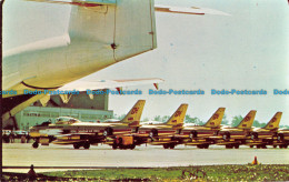 R091485 R. C. A. F. Day In Canada. Famous Golden Hawks Line Up Behind Tail Of Ca - World