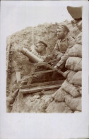 Photo CPA Deutsche Soldaten In Uniformen, Minenwerfer, Schützengraben, I WK - Autres & Non Classés