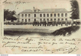 77 FONTAINEBLEAU N°18 Ecole D'Application En 1902 édit H. Thibault VOIR DOS Non Séparé - Fontainebleau