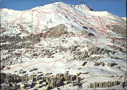 11880346 Lenzerheide Valbella Mit Skigebiet Und Staetzerhorn Panoramakarte Lenze - Autres & Non Classés