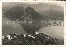 11879066 Monte Bre Lugano Fliegeraufnahme Monte Bre Lugano - Altri & Non Classificati