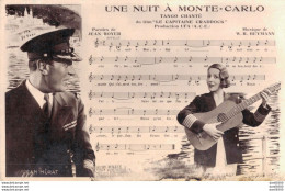 UNE NUIT A MONTE CARLO DU FILM LE CAPITAINE CRADDOCK AVEC JEAN MURAT ET KATE DE NAGY PARTITION CPSM - Sonstige & Ohne Zuordnung