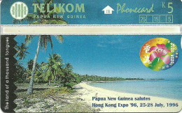 Papua New Guinea: Telikom - 1996 Phonecard Exhibition '96 Hong Kong, The Land Of A Thousand Tongues - Papua-Neuguinea