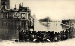 CPA Paris XII Reuilly, Quai De La Rapée, Die Überschwemmung Der Seine, Januar 1910 - Andere & Zonder Classificatie