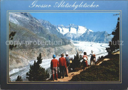 11877376 Aletschgletscher Mit Aletschwald Schoenbuehl Und Wannenhorn Aletschglet - Altri & Non Classificati