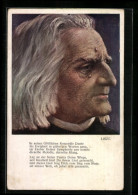 AK Portrait Von Liszt, 1811-1886, Komponist  - Künstler