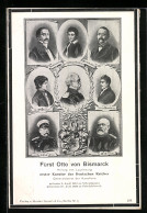 AK Fürst Bismarck Jung Und Alt, Acht Portraits  - Personnages Historiques