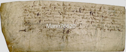 Ref 2 - RARE!, Lettre, Document Notarial , Le Havre Et Environs , écritures Très Anciennes , Papier épais. - Manuskripte