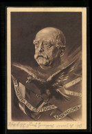 AK Otto Von Bismarck Mit Deutschem Adler  - Personajes Históricos