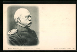 AK Fürst Bismarck Von Der Seite Betrachtet, 1. April 1815-30. Juli 1898  - Historical Famous People